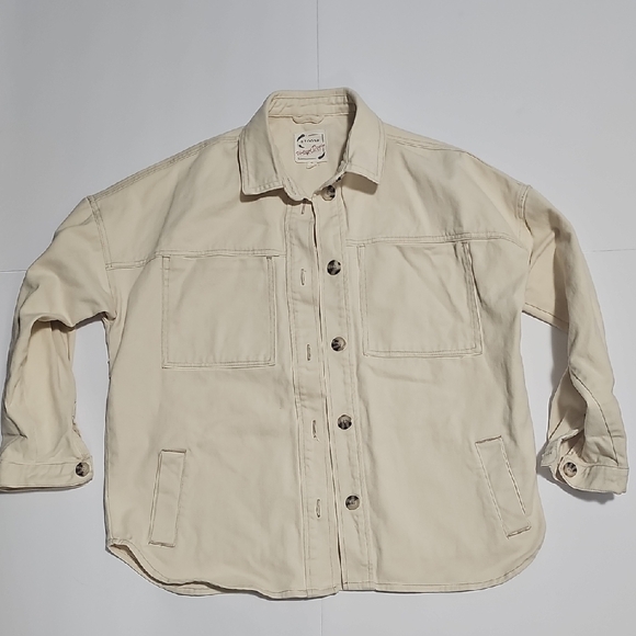 Stoosh Jackets & Blazers - Stoosh Vintage Denim Cream Jacket